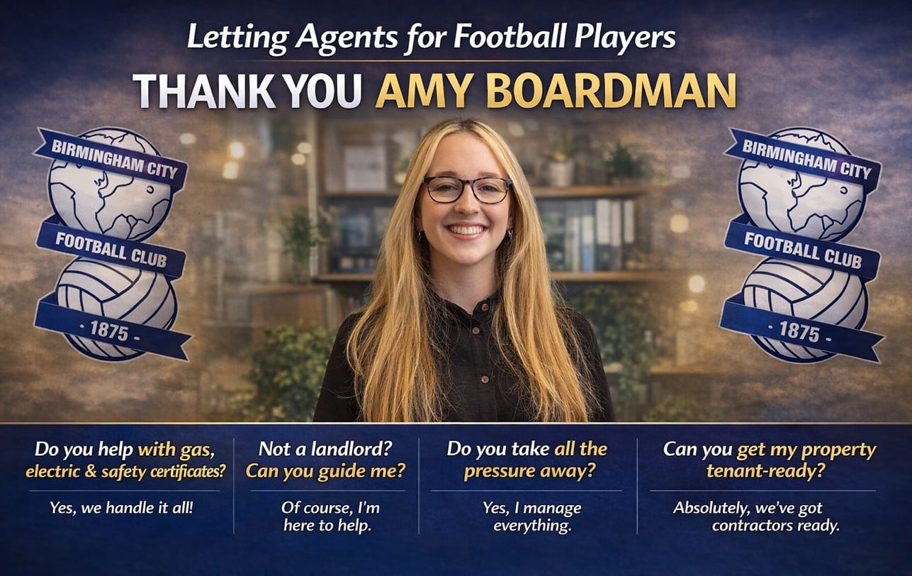 Letting Agents for Footballers – Thank You Amy Boardman