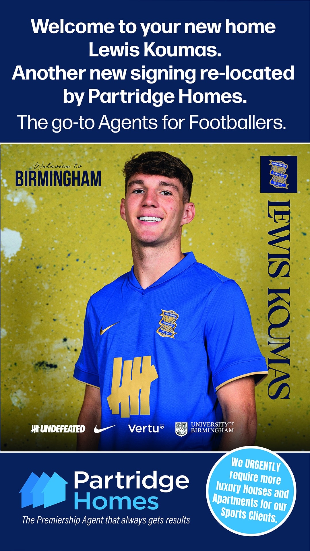 Welcome to Birmingham, Lewis Koumas! ⚽️
