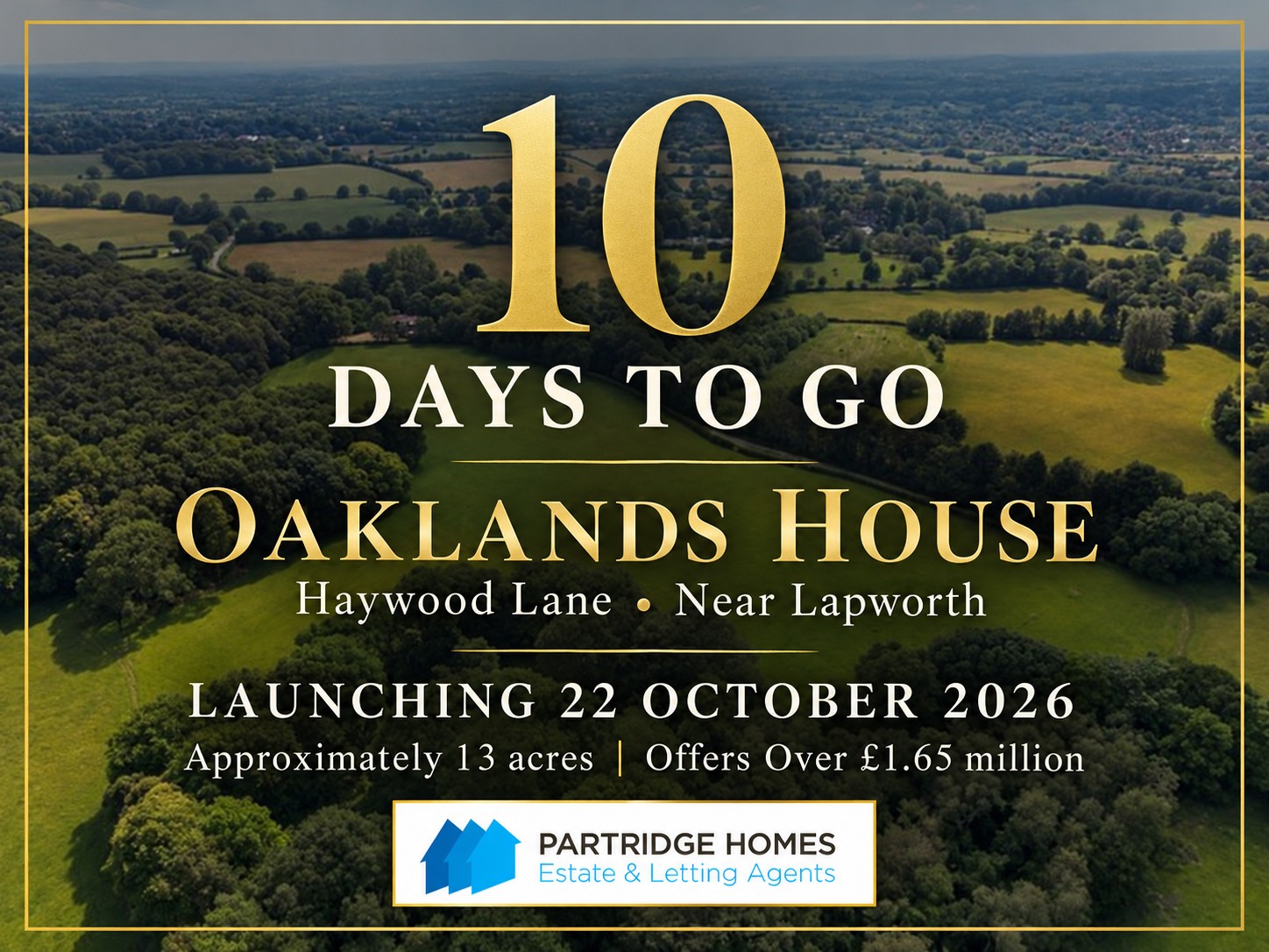 Ten Days to Go: Oaklands House Launches 22 October 2026